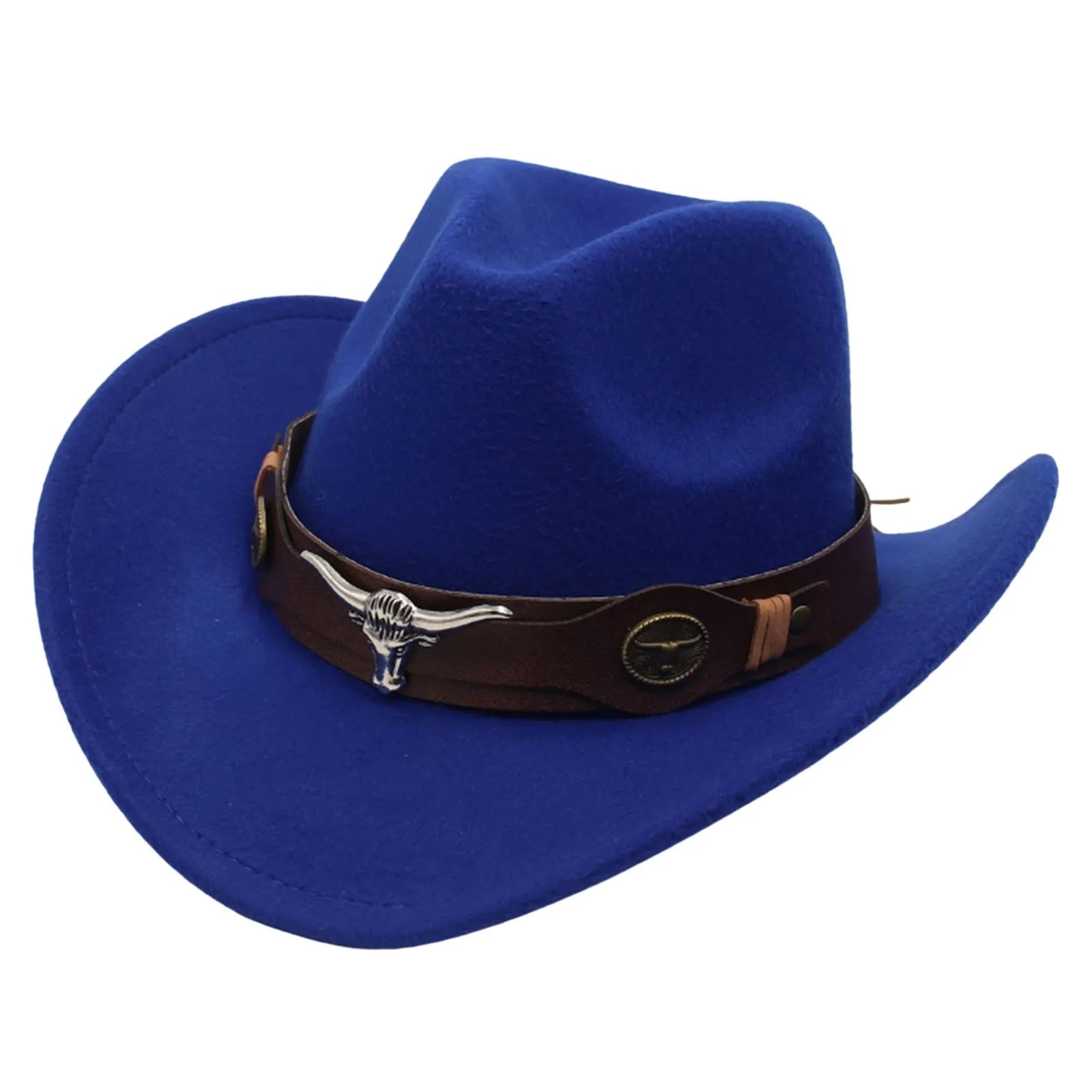 Western Cowboy Hat Head Accessories Ethnic Style Wool Fedora Hats For Men Multiple Colors Wide Brim Sun Protection Hats Sombrero