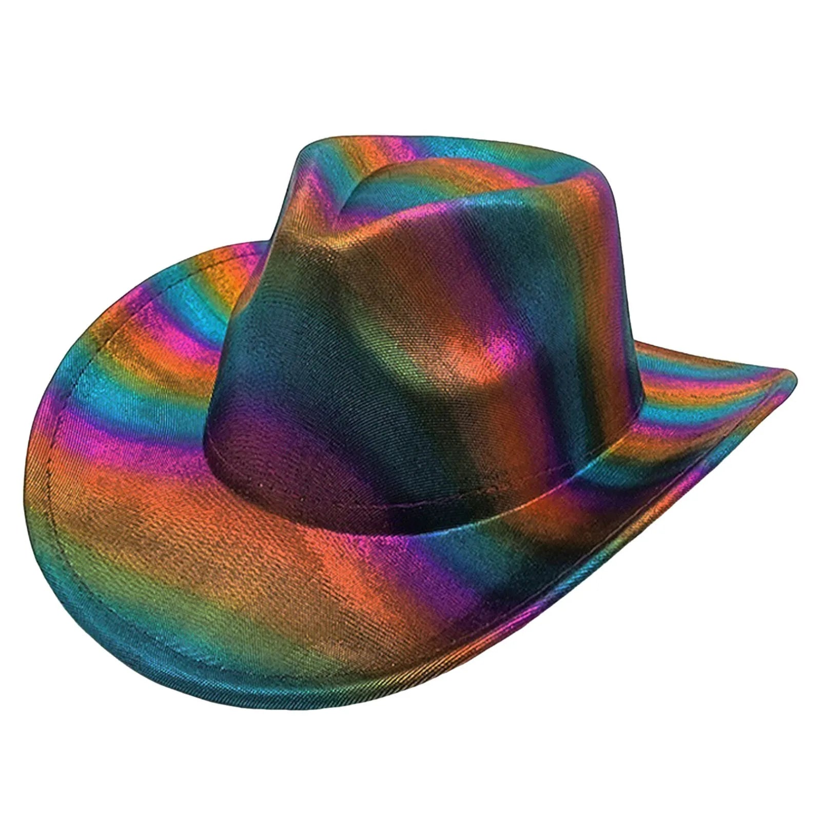 Western Hat Glitter Cowboy Hat For Women Men Party Hat Carnival Fancy Dress Retro Glitter Hat Soft Cowboy Hat Bands For Men Wide